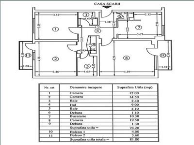 Royal Imobiliare   Vanzare apartament 3 camere, zona M Bravu